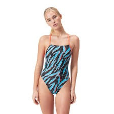 Speedo Womens Allover Digital Lattice Tie-Back