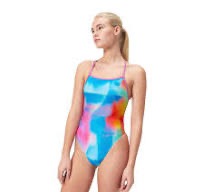 Speedo Womens Allover Digital Lattice Tie-Back