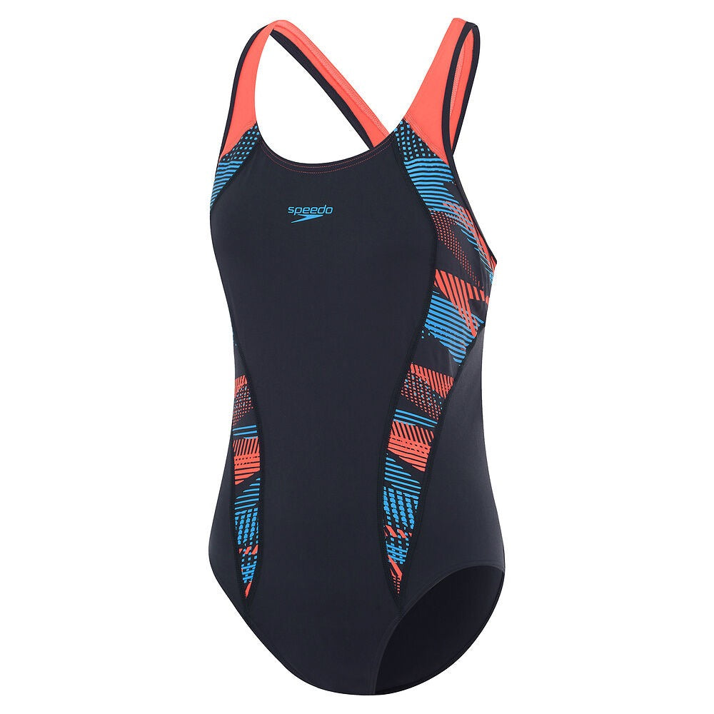 Speedo Womens Placement Laneback Navy
